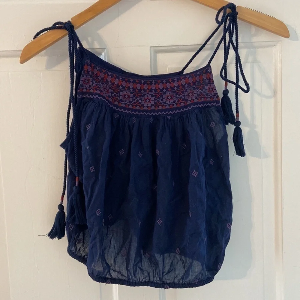 NWOT Free People eternal love embroidered top